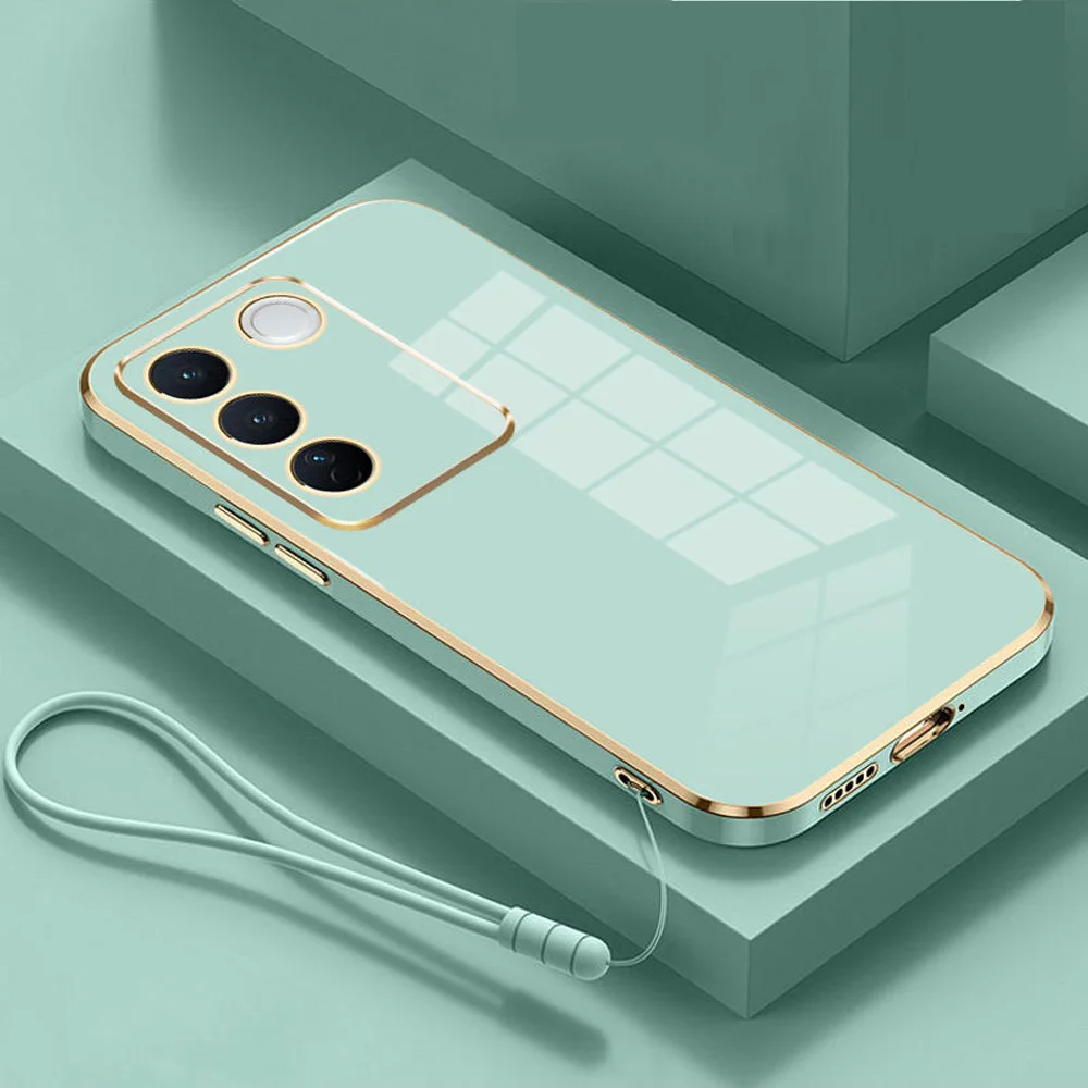 Bling Soft Shockproof Square Plating Phone Case