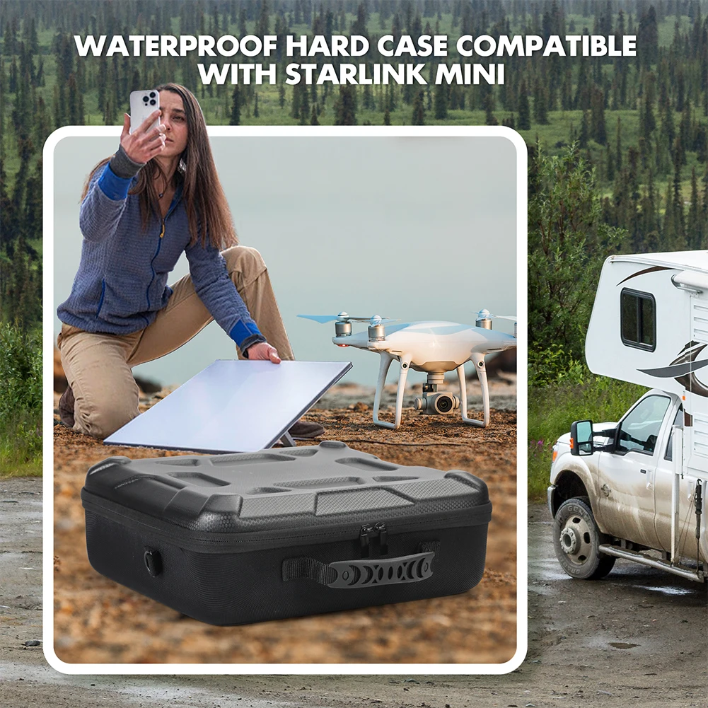 For Starlink Mini Ultra-Light Protect Case with Dual Carry Options Shockproof Shoulder Bag Waterproof Power Cord Storage Handbag