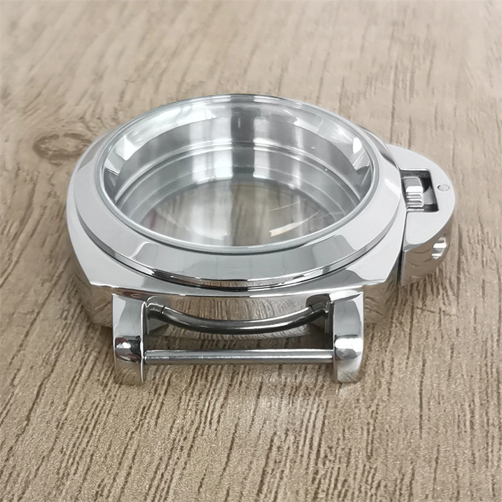 316L Stainless Steel 40mm NH35 Cases, with Crown Guard Bridge, Full Sand/Polished Watch Case, for NH35 NH36 NH34 4R 7S Movement