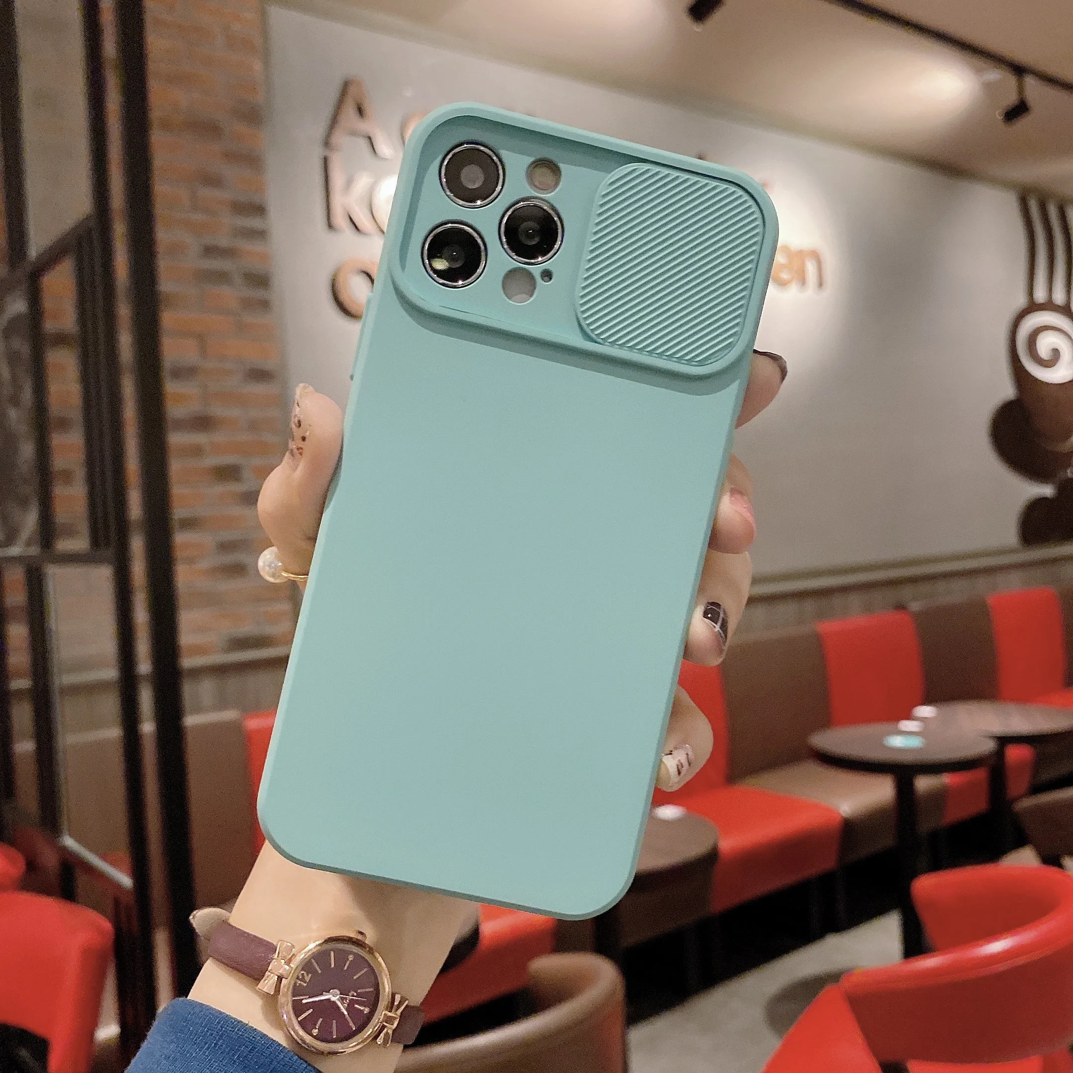 thumbnail image 1 of Candy Color Camera Lens Protection Phone Case For iPhone 15 14 13 11 12 ProMax Mini Plus X XR XS Max 7 8Plus Soft Silicone Cover, 1 of 5