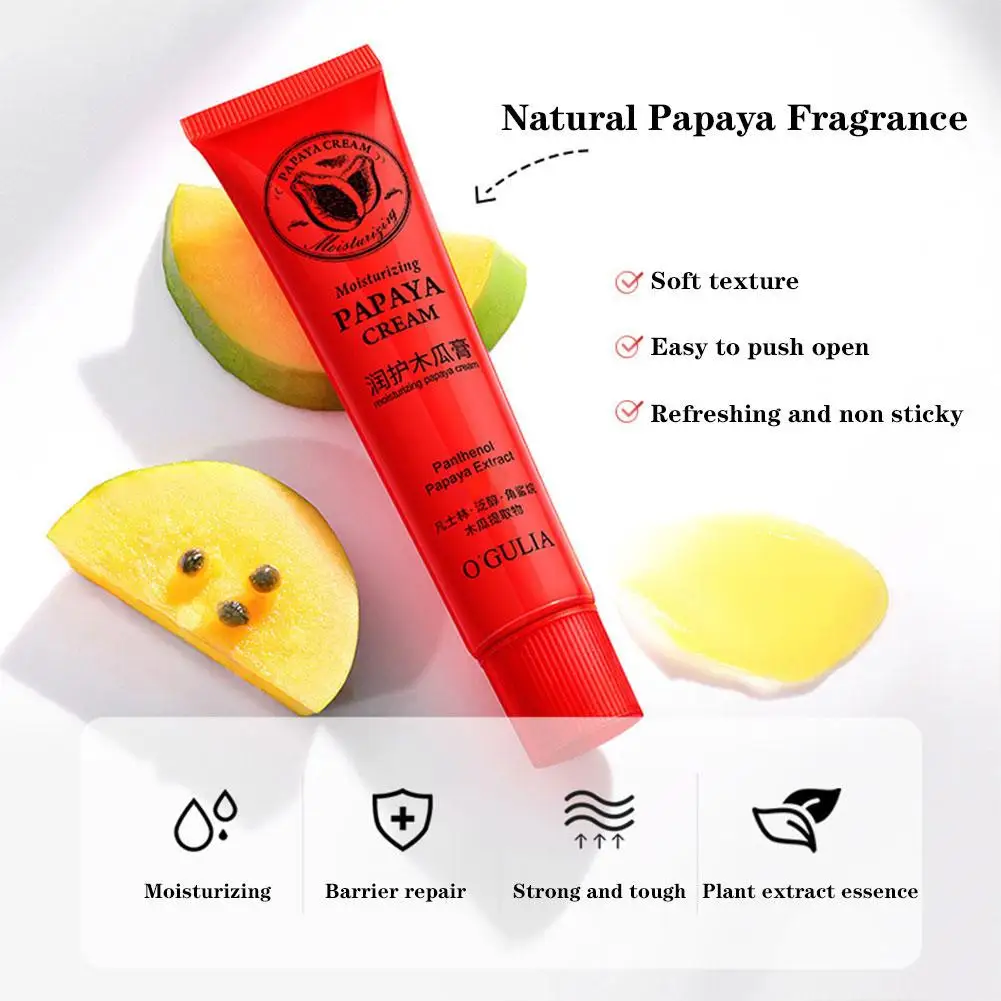 

Natural Universal Papaya Cream Lipstick Moisturizing Hydrating Mask To Multi-purpose Repair Sunburn Cream And Lip Cuts And X6F3