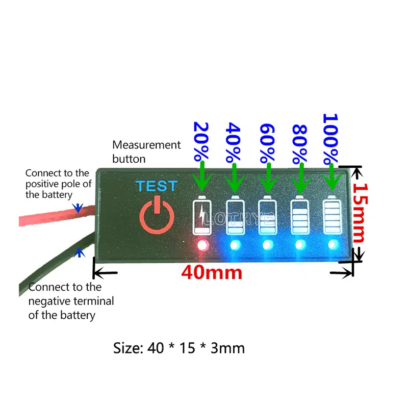 1S 2S 3S 4S 5S 6S 7S 3.7V-29.4V 18650 Li-ion Lipo Lithium 12V Battery Level Indicator Tester Capacity Tester Meter image 3
