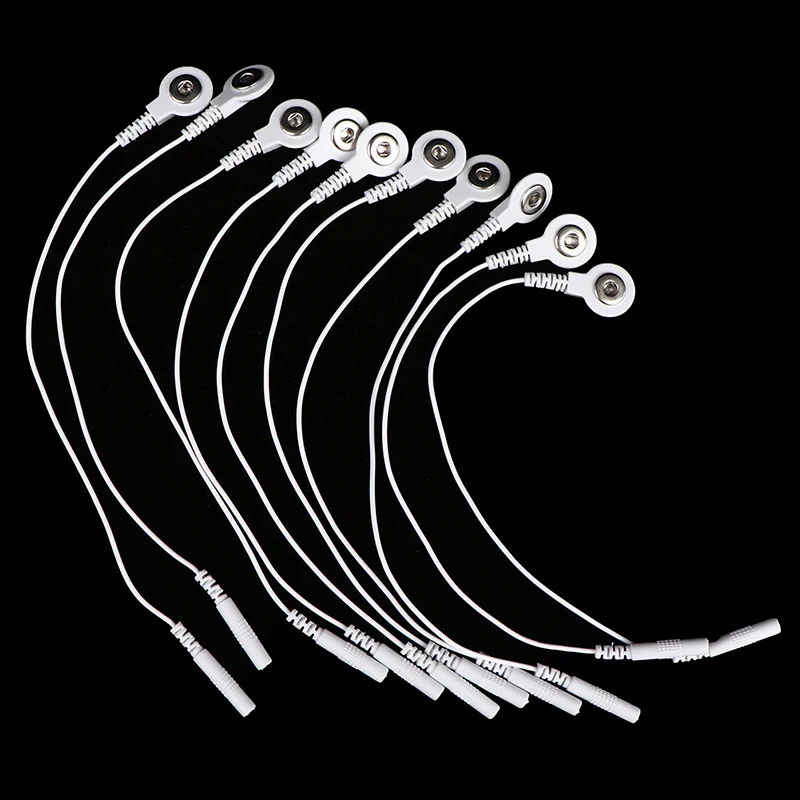 

10pcs Electrotherapy Electrode Lead Electric Shock Wires Cable For Muscle Stimulator Massage Therapy Electrode Tens Acupuncture