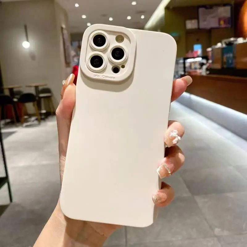 Premium Shockproof Candy Silicone Phone Case - Matte Soft TPU Cover