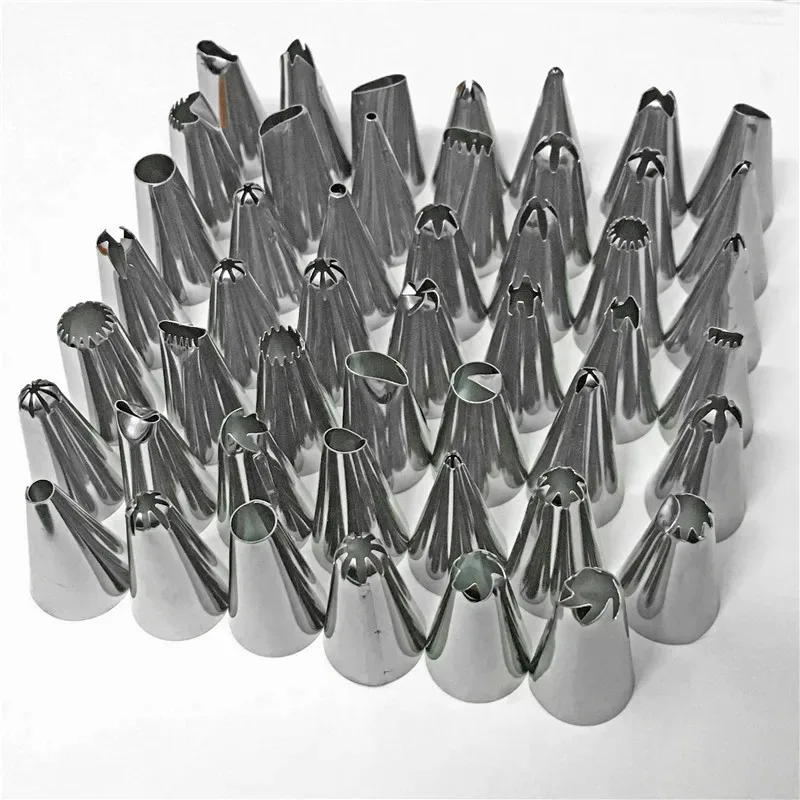 Cake Decorating Tip Set Cake Icing Nozzles Baking Nozzle Set Cake Decorating Nozzle Set Stainless Steel Nozzle Tips24/48 DIY Cake Decorating Tool Icing Piping Cream Pastry Bag Nozzle Kitchen Accessories Bakery Tools