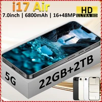 New Smartphone 5G Ai For 17 Air Android 7.0HD Original 22G+2TB Mobile Phone Dual Sim 6800mAh Unlocked Cell Phone Global Version