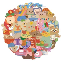 

10/25/50PCS Korean Ins Print Sticker Cartoon Art Picture Decoration Salon Luggage Suitcase Nostalgia 2022 Arrivals Stickers
