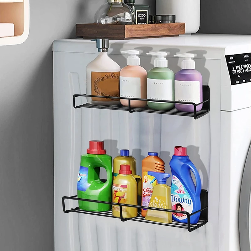 Qifaz Magnetic Spice Rack For Refrigerator – 2 Pack, Strong Magnet Holds 11 Lbs, Space Saving Fridge Shelf Organizer