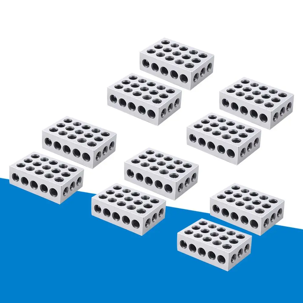 

5 MATCHED 1-2-3 Blocks Set 0.0001" Matched Mill Hinist 123 23 Holes