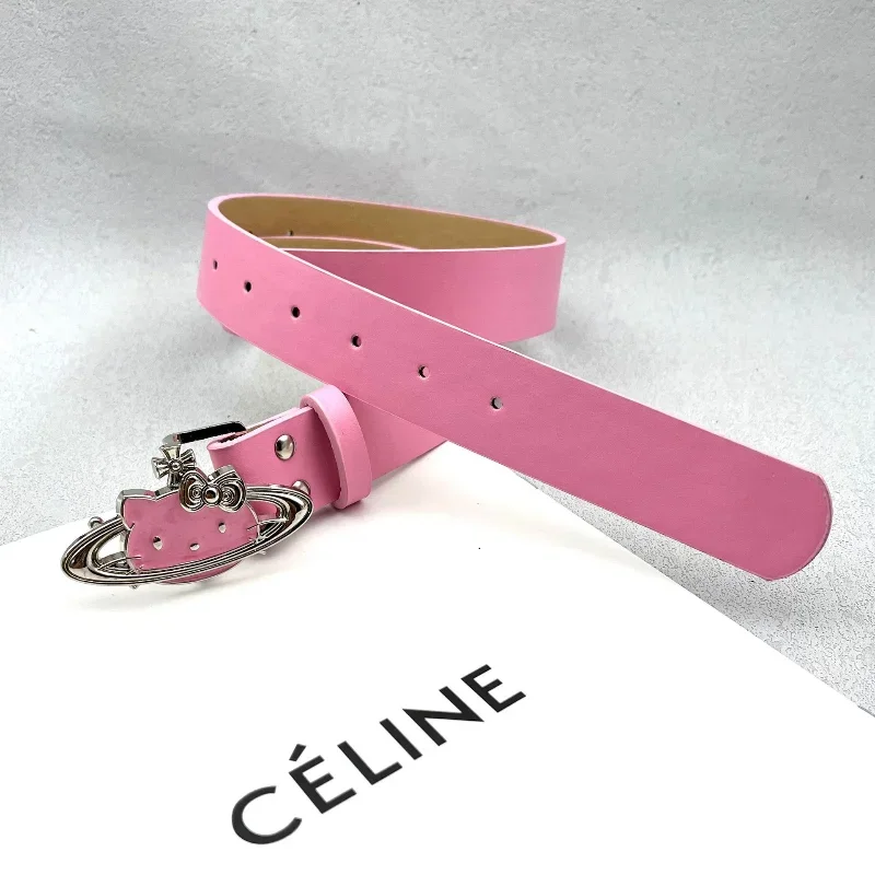 thumbnail image 1 of Hello Kitty Y2K cinturón rosa para mujer, Anime Sanrio, cinturón versátil femenino, accesorios de dibujos animados lindos, cinturón Sexy Harajuku, regalo, 1 of 5