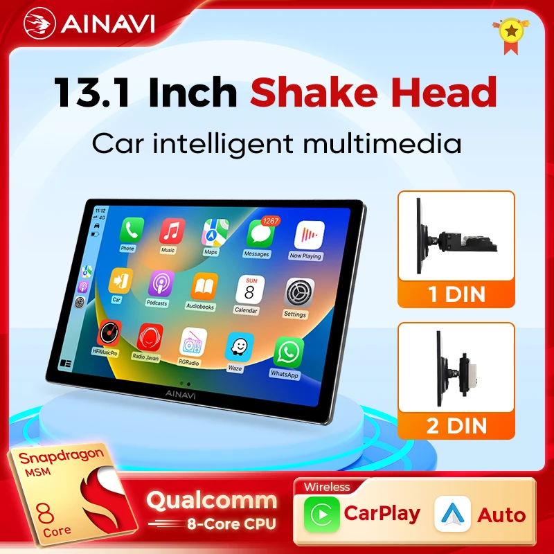 Ainavi 13.1" Multimedia Car Android Universal For Toyota Fiat Volkswagen Peugeot Nissan Car Radio Auto Player Stereo Carplay car multimedia player car radio car radio player