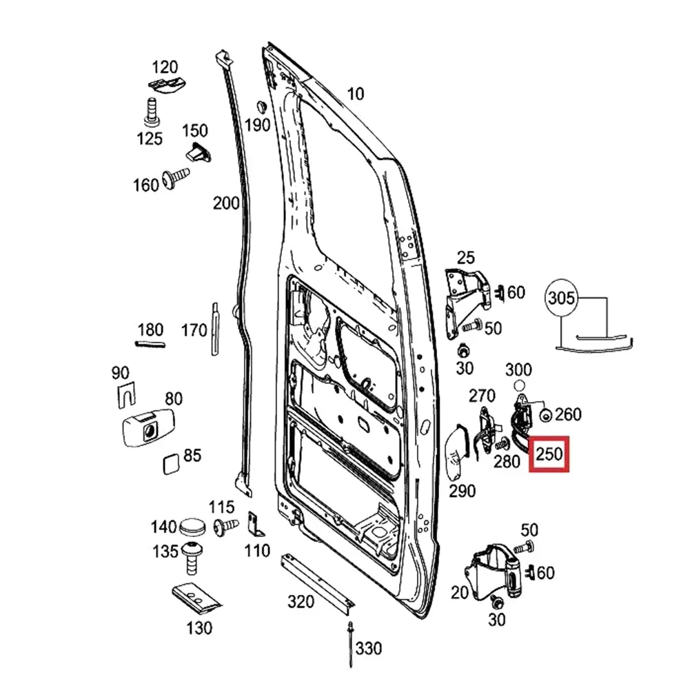 Rear Door Check Strap Bracket Guide For Mercedes For Vito W639 A6397600628 Rear Door Check Strap Car Parts