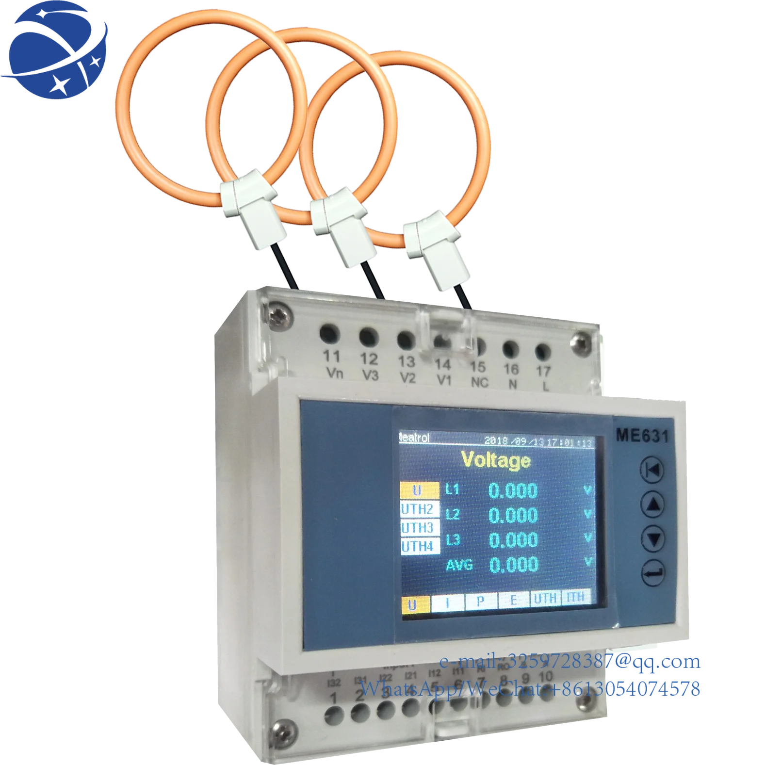 

ME631 3 phase energy meter power calculation electrical panel for energy monitoring