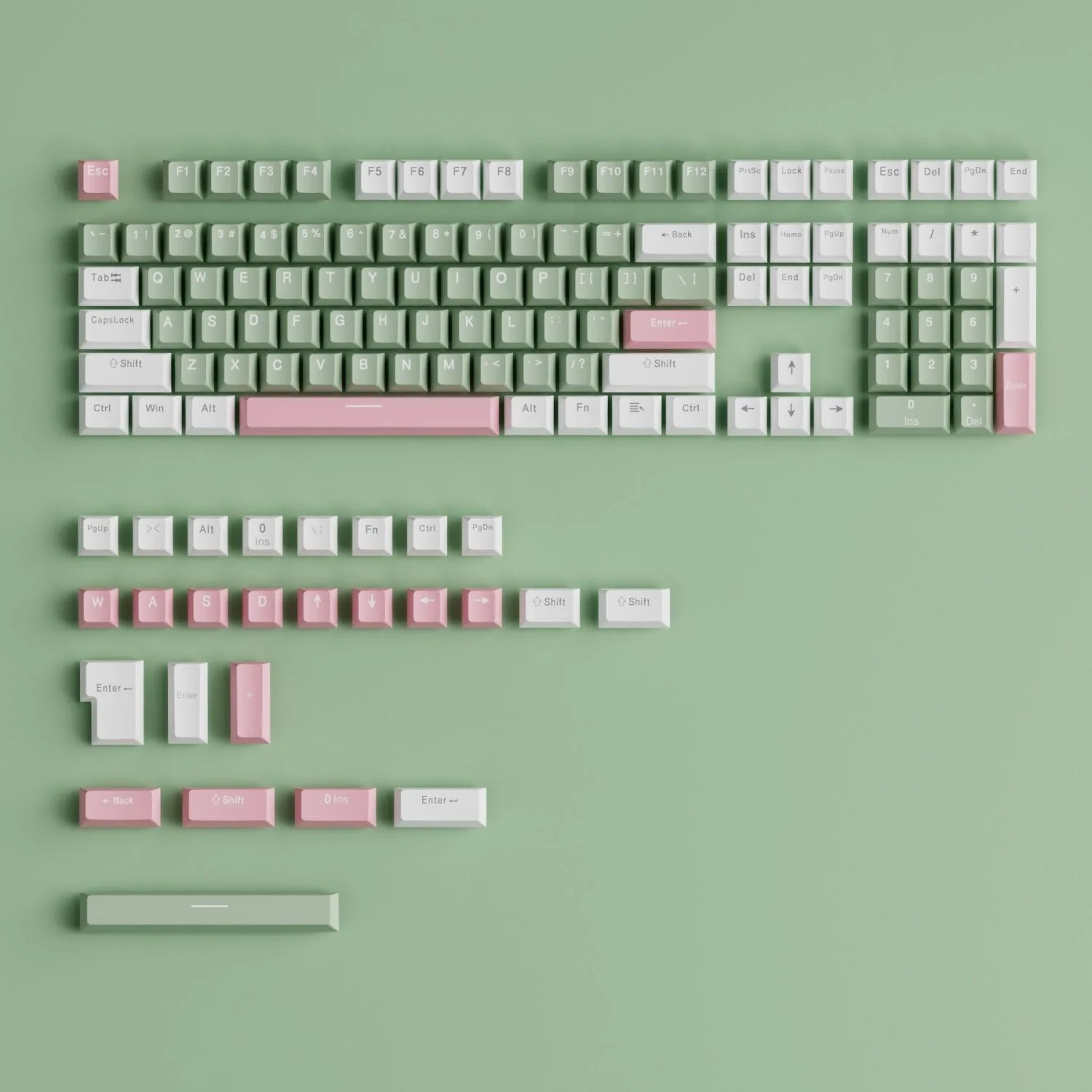 yukko·͜· ♡　キーケース4連　マルチカラー　ホワイト　　ピンク 楽天市場】ワイヤレスマウス キーボード セット キーボード 2.4G