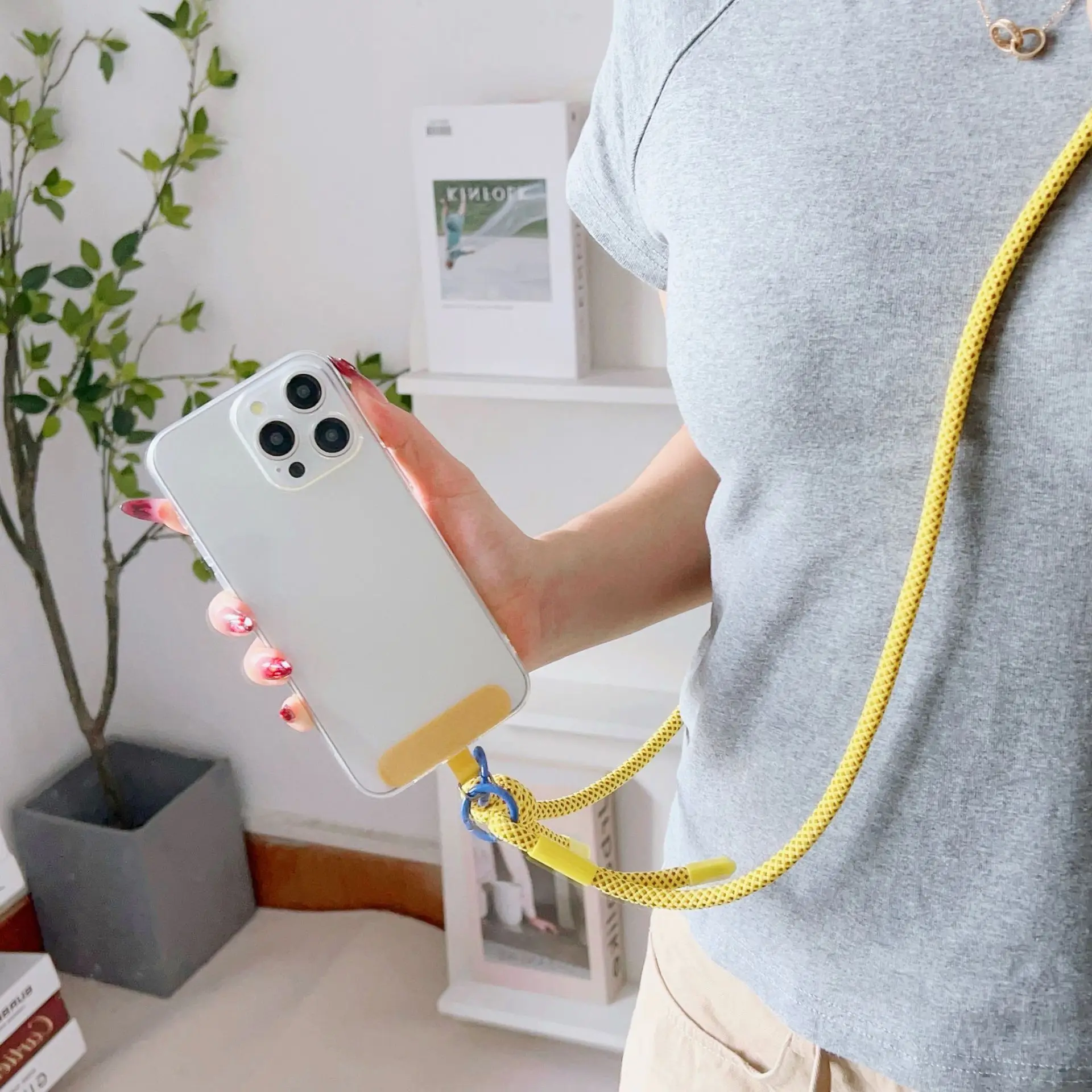 Adjustable Dual-Sided Phone Lanyard with Durable Braided Anti-Lost Strap