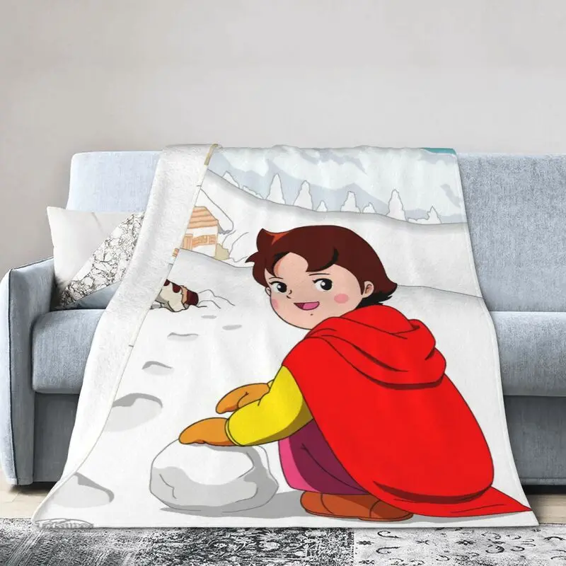 

Alps Heidi Funny 3D Printed Cartoon Anime Blankets Comfortable Soft Flannel Winter Mountain Girl Throw Blanket for Sofa Car Bed