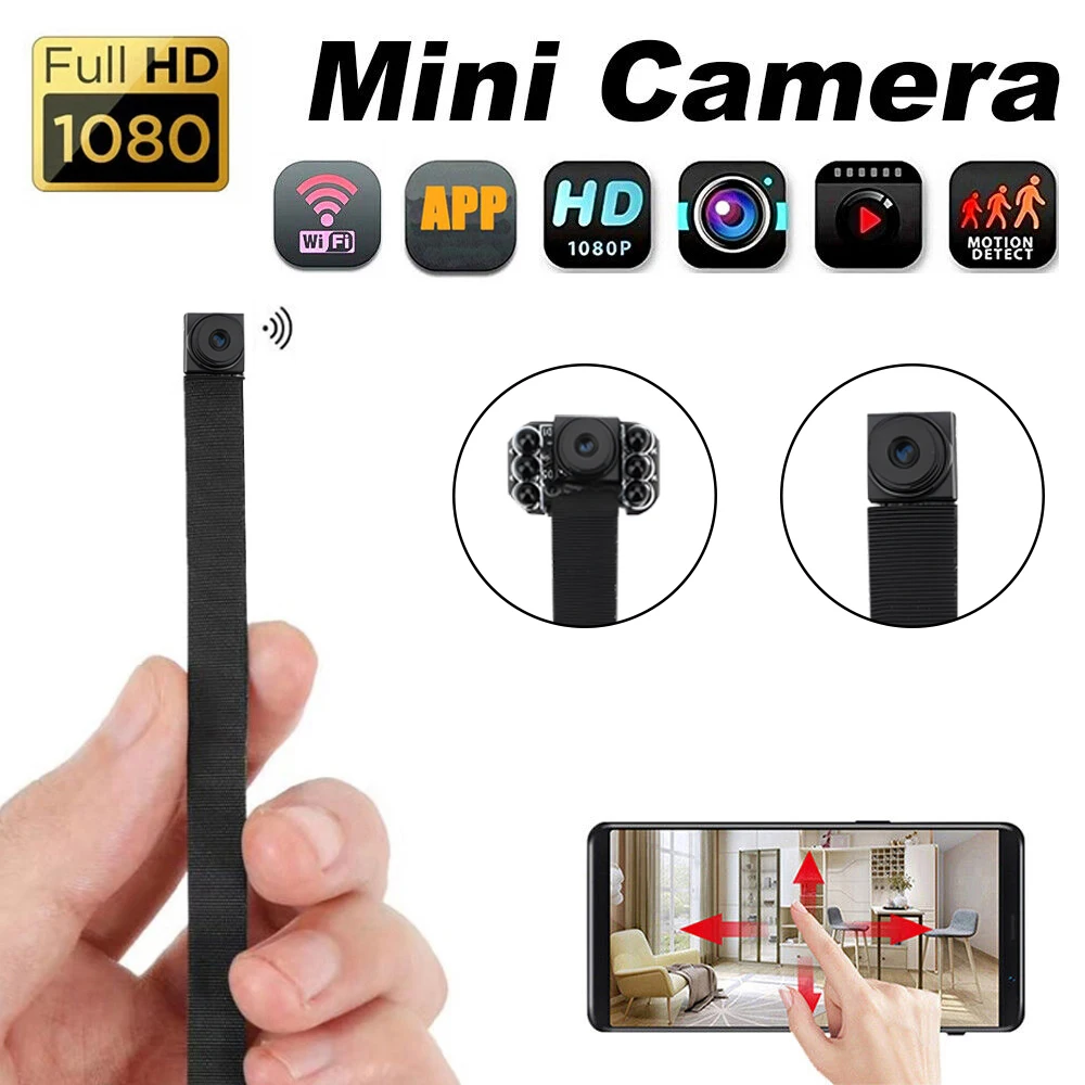 Mini caméra IP P2P Full HD 1080P, Micro caméscope Flexible avec