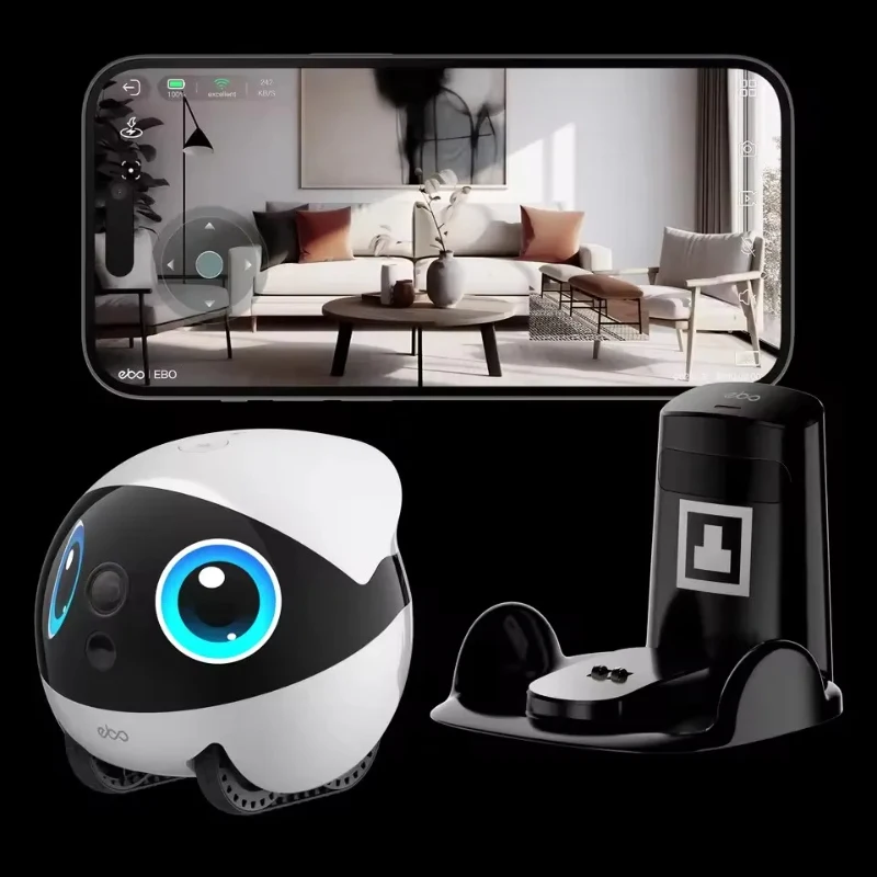 Enabot EBO Air EBO SE Robot Intelligente con Telecamera Wireless, Monitoraggio Remoto, Compagno per Animali Domestici, Controllo in Tempo Reale per la Casa - immagine 6