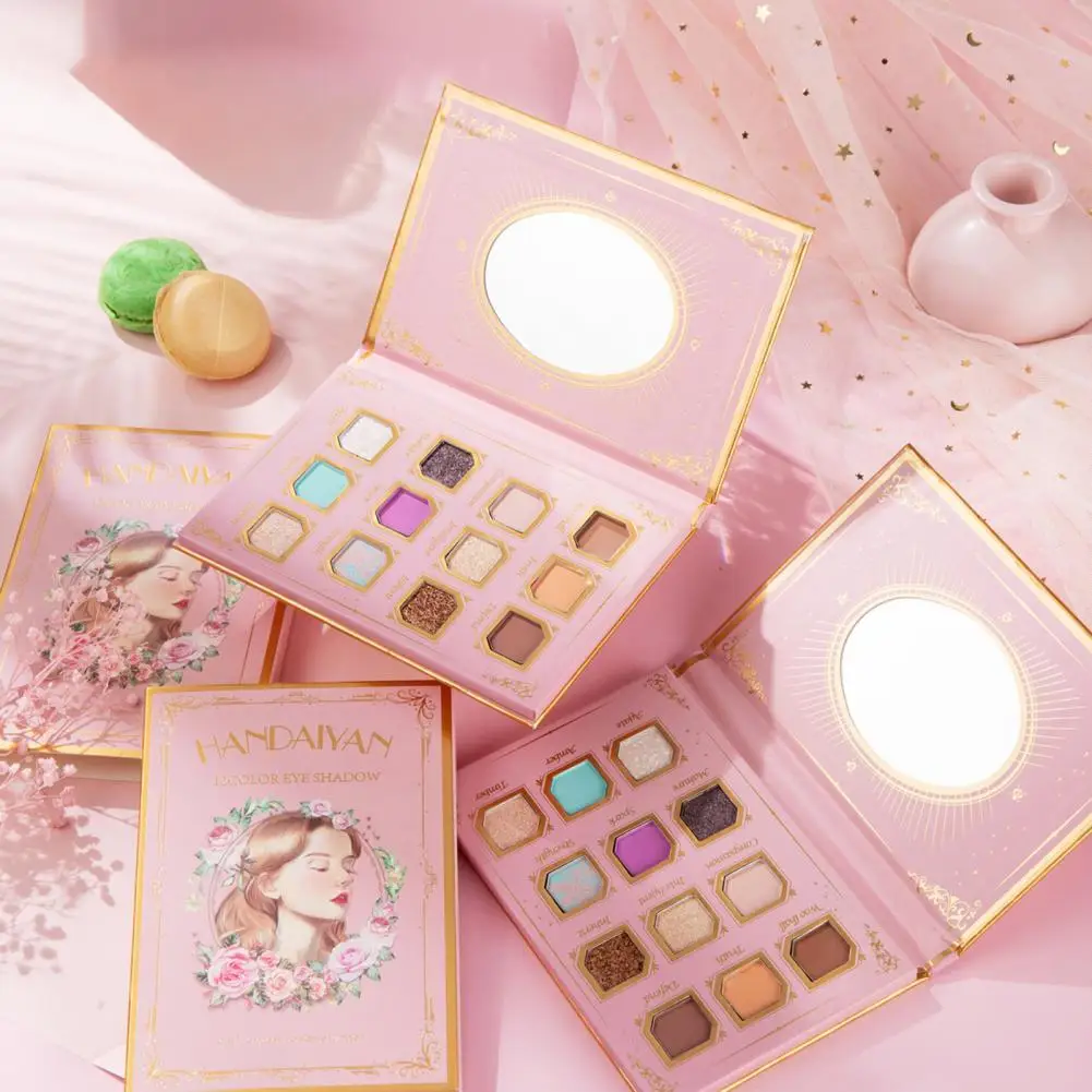 New 12 Colors Makeup Glitter Eyeshadow Palette Pearlescent Matte Shiny