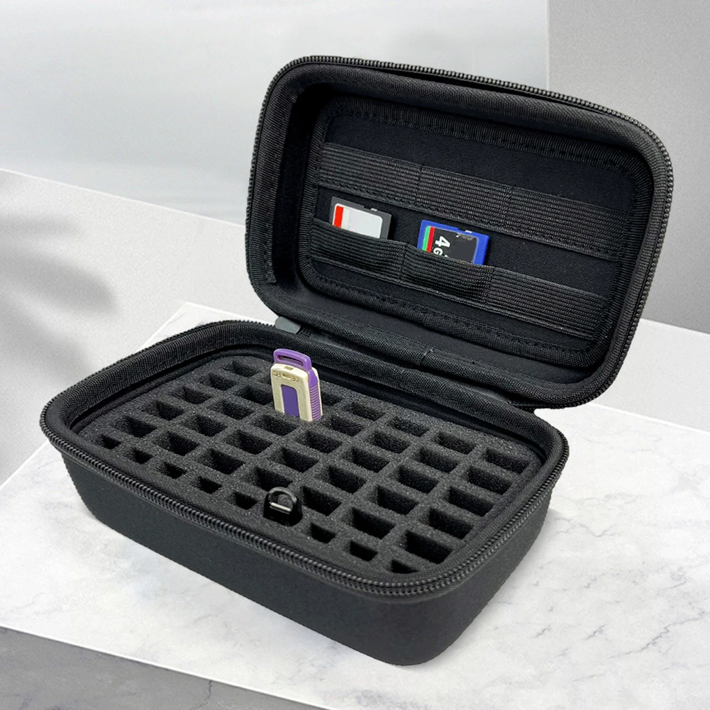 USB Flash Drive Case SD Card Thumb Drive Holder Organizer Portable USB Carrying Bag Electronic Accessories Organizer