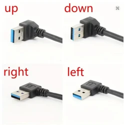 Right Angle USB 3.0 Extension Cable Adapter, High - Speed Data Sync & Fast Charging Cord (Four combinations)