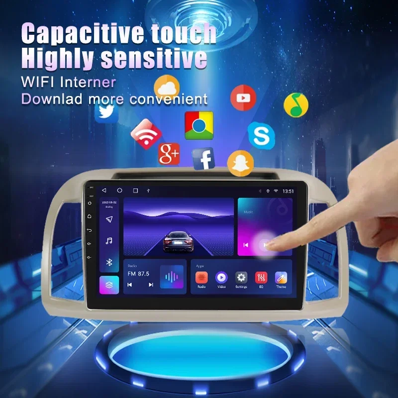 9" Android 13 Car Radio For Nissan March Micra K12 2002-2010 Multimedia Video Player GPS 4G WIFI 2K QLED IPS Carplay Autoradio