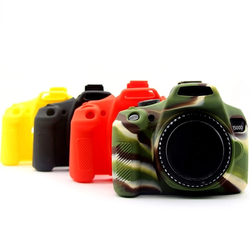 Emotie Bron Jonge dame Colorful Silicone Camera Case For Canon Eos 1300d/2000d/1500d/rebel T6/kiss  X80 Rubber Camera Cover Skin Slr Camera Bag - Camera Bags & Cases -  AliExpress