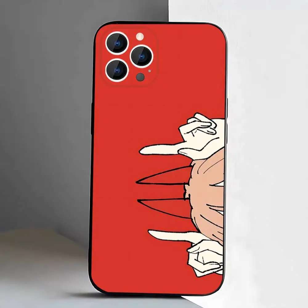Chainsaw Man Anime Black Soft Box Phone Case