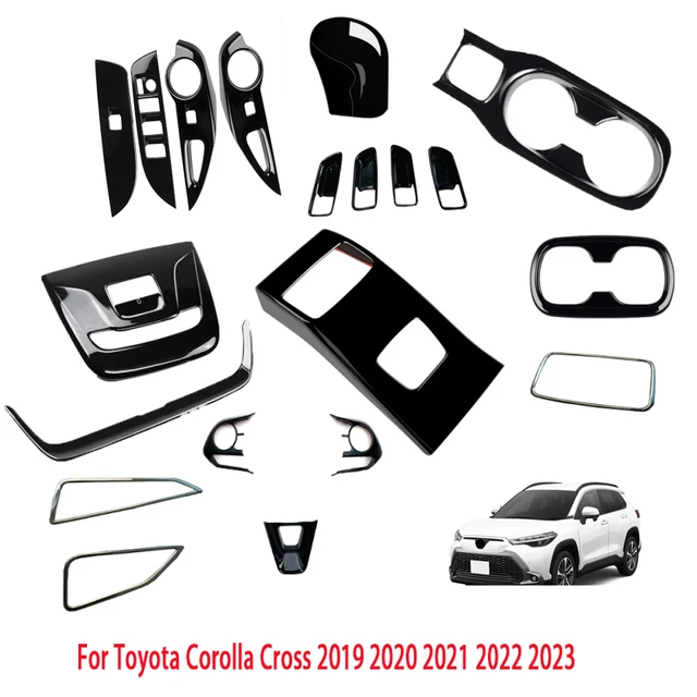 RHD For Toyota Corolla Cross 2019-2021 2022 2023 Black Glossy Auto  Accessories Window Switch Cover Inner Door Handle Bowl Cover - AliExpress