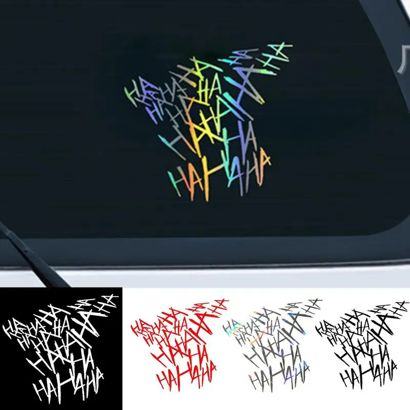 

Bike Helmet HAHAHA Decal Funny Motorcycle Styling Vehicle Reflective Stickers DIY Bicycle Car Safe Hat Deco Decal Accessories
