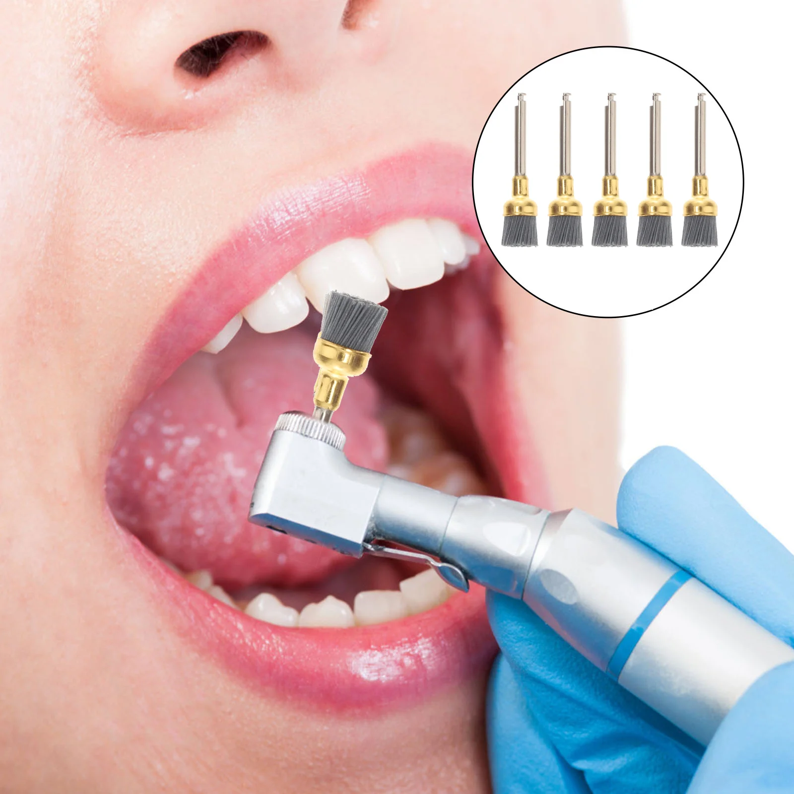 

5 Pcs Alumina Bowl Brush Dental Labs Polishing Dentist Polisher Cup Clean Accessories Care
