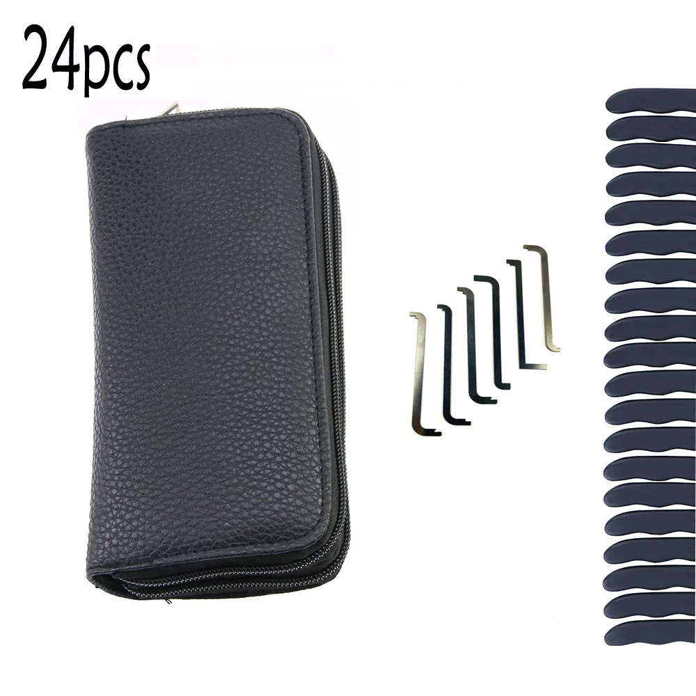 Locksmith Titanium Plating Tool Kit Grey Handle Beginner and Locksmith Practice picktools 24pcs lockpick tools