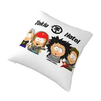 Custom Cartoon Tokio Hotel Rock Band Modern Throw Pillow Covers Cushion Cover 2