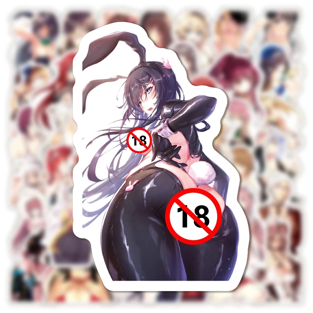 10/30/50PCS Anime Hentai Waifu Girl Stickers For Laptop Motorcycle Guitar DIY Graffiti Decals Sexy Girls Sticker Toys
