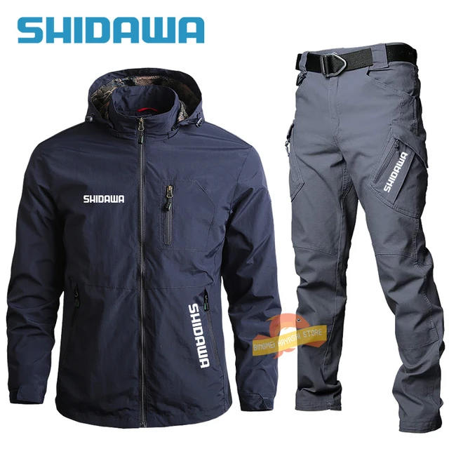 New Summer Autumn Men Thin Fishing Suits Outdoor Sports Hooded