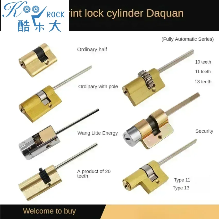 Smart Lock Core with Fingerprint/Password Deadbolt Cylinder for Fully Automatic Locks Compatible with Wangli Baodean & Panpan