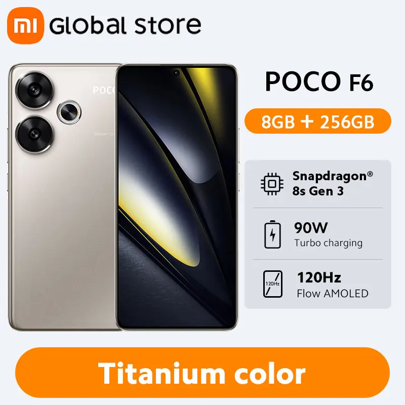 POCO F6 グローバル版 Snapdragon 8s Gen 3 携帯電話 120Hz