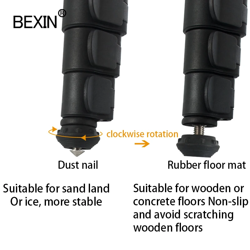 Bexin-professional Telescópica Portátil Leve Câmera Tripé Adaptador de Montagem Monopé para Nikon Dslr Telefone - Image 4