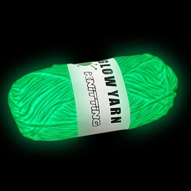 50g Functional Luminous Yarn Glow In The Dark Polyester Chunky Yarn 2mm For  Sewing Handmade Knitted Accessories Knitting - AliExpress