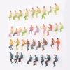 20pcs 1:75 Miniature People ABS Seated Sitting Painted Figures Railway Train Layout Architecture Building Layout for Diorama 3