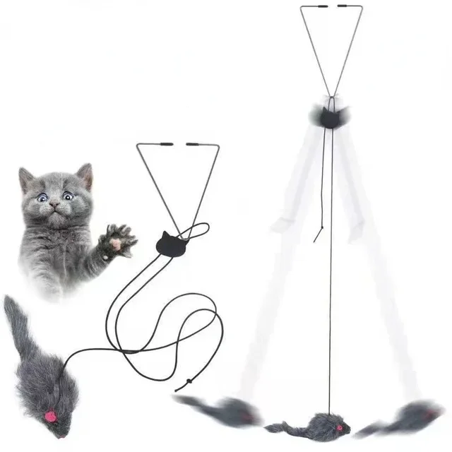 Cat Mouse Toy Interactive Cat Toy Hanging Door Retractable Toy Cat Scratch Rope Funny Cats Feather Stick Pet Products Cat Mouse Toy Interactive Cat Toy Hanging Door Retractable Toy Cat Scratch Rope Funny Cats Feather Stick Pet Products