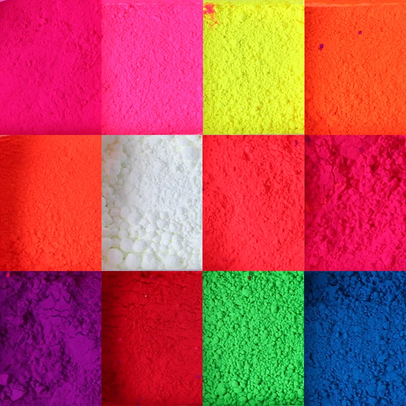 1 Box Neon Pigment Powder Nail Fluorescence Gradient Glitter Winter Shinny Dust Ombre DIY Nail Art Decor Manicure CHYE01-13-1
