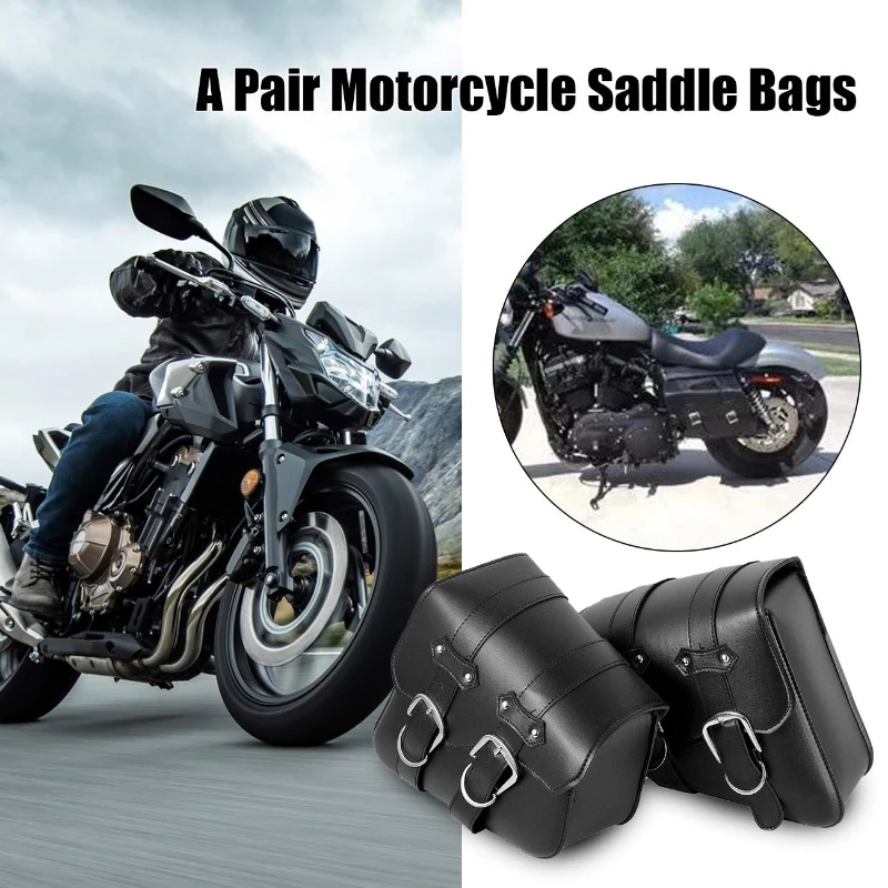 

1 пара, черные боковые сумки для инструментов мотоцикла для Harley Davidson Sportster XL883/XL1200