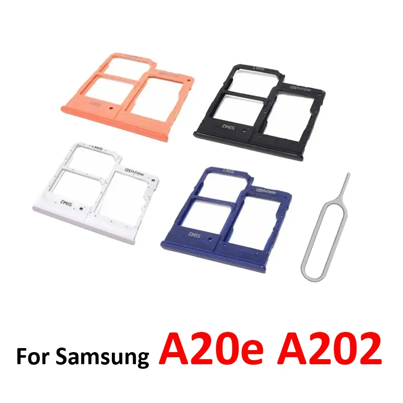 

Phone SIM Card Tray Adapter For Samsung A20e A202 A202F A202DS Original Housing New Micro SD Card Holder