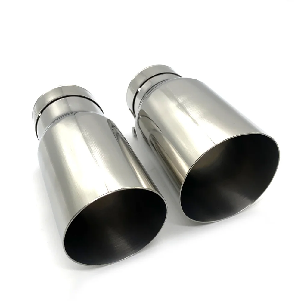 1 PC Stainless Steel Universal Exhaust System End pipe Car Exhaust Pipe Single Straight Muffler Tip For Mitsubishi Mazad