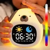 Alarm Clock for Kids Puppy-Shape Toddler Sleep Training Clock Cute Touch Night Light for Children Bedroom 1