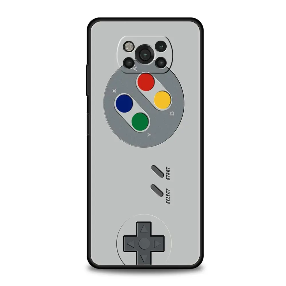 Vintage GamePad Design Black Phone Case – Retro Gaming Style Cover