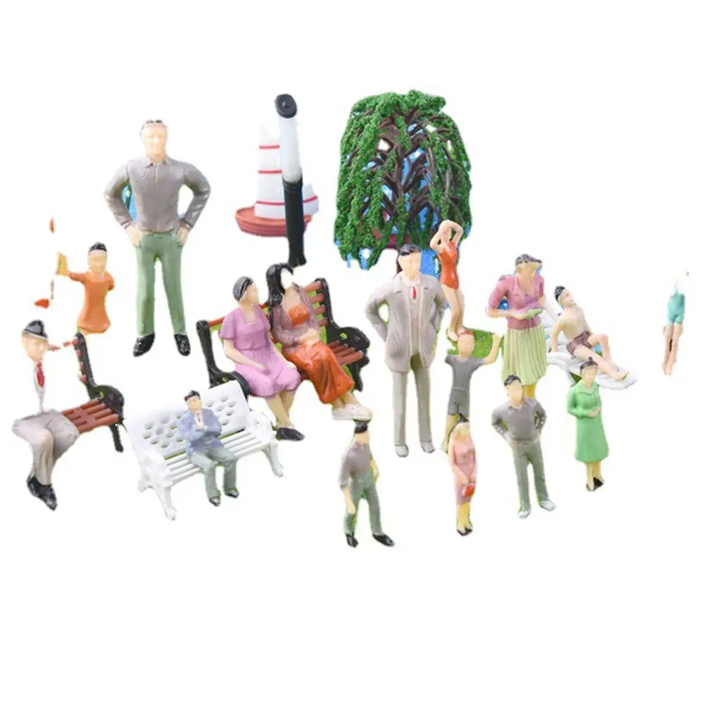 Colorful ABS Mini People Figures Model