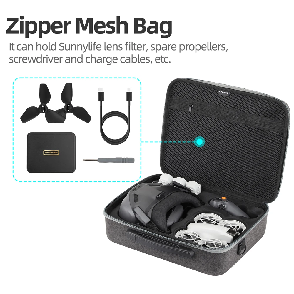 Portable Travel Carrying Case for DJI Neo Drone Accessories Universal Storage Case for Goggles N3 Bag Handbag