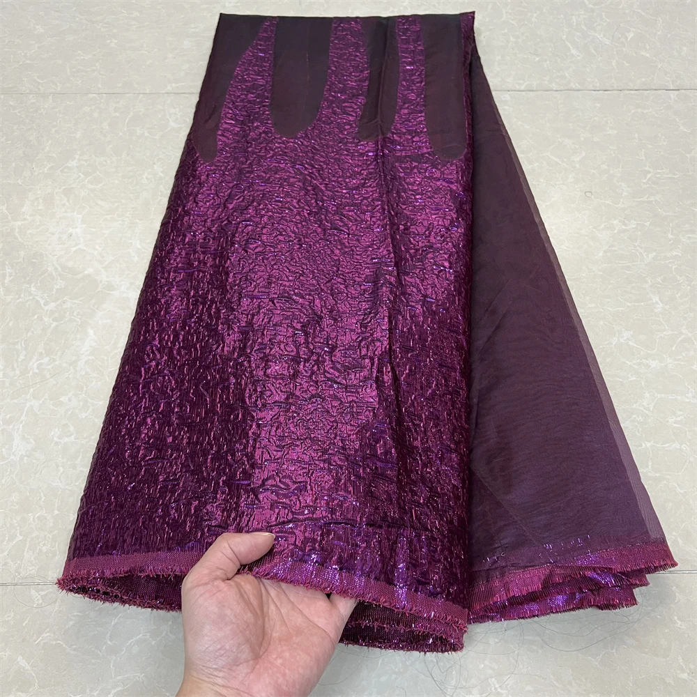 2025 African Nigerian Tulle Lace Fabric Organza Embroidery